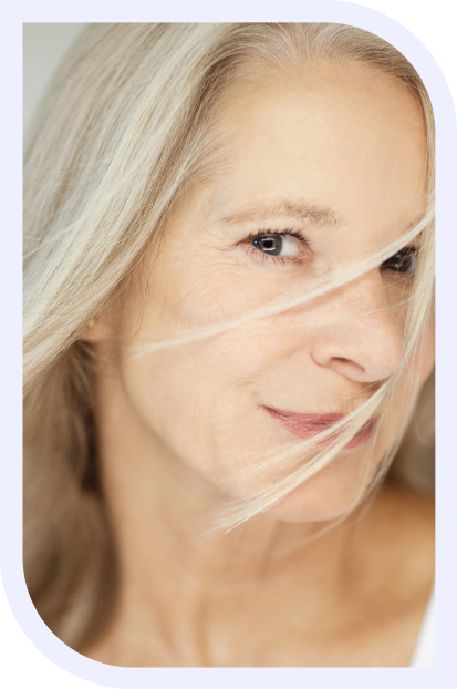 Woman with a white hair